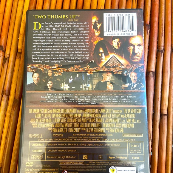 5/$10❤️❤️❤️The DaVinci Code DVD - Picture 2 of 4